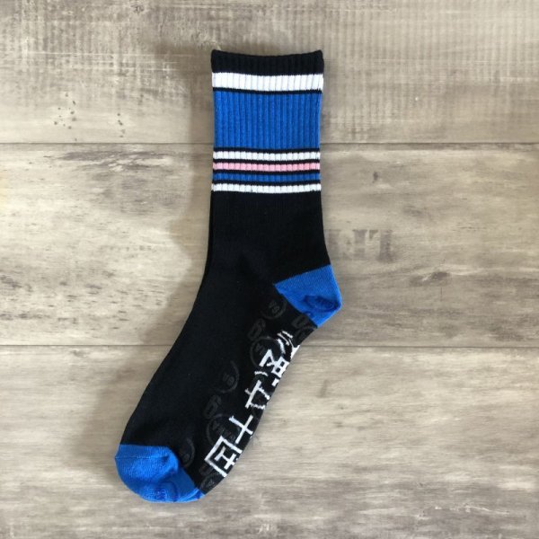 画像1: 国士文通省 × GanaG Socks コンビニラインソックス　L (1)