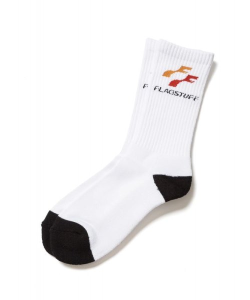 画像1: 【2月28日まで期間限定30%OFF】F-LAGSTUF-F "Shake F" LOGO SOX WHITE (1)