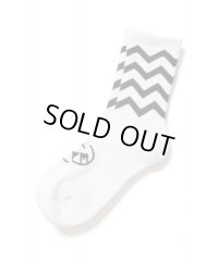 F-LAGSTUF-F ZIG-ZAG SOX WHITE×BLACK