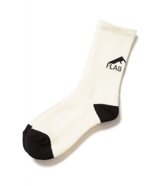 画像1: 【2月28日まで期間限定30%OFF】 F-LAGSTUF-F "WF"LOGO SOX IVORY (1)