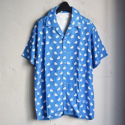 画像1: LABRAT×不純喫茶DOPE Hawaiian Shirt BLUE