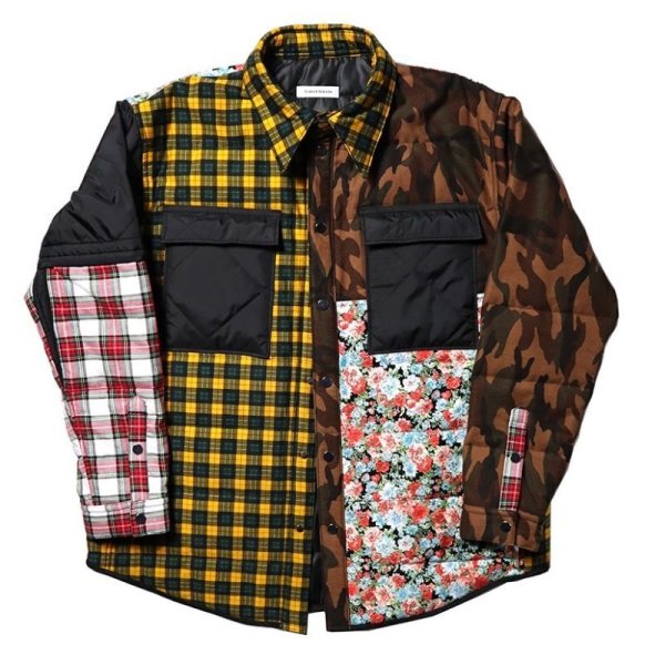 画像1: 【2月28日まで期間限定50%OFF】TENDER PERSON　QUILTING SHIRT JACKET 2MIX-B(YELLOW TONE) (1)