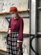 画像7: el conductorH COTTON CHECK FLANNEL WIDE TROUSERS BK/WH boys EXCLUSIYE (7)