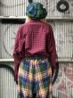 画像3: el conductorH COTTON CHECK FLANNEL WIDE TROUSERS BLU/GR boys EXCLUSIYE (3)