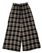 画像1: el conductorH COTTON CHECK FLANNEL WIDE TROUSERS BK/WH boys EXCLUSIYE (1)