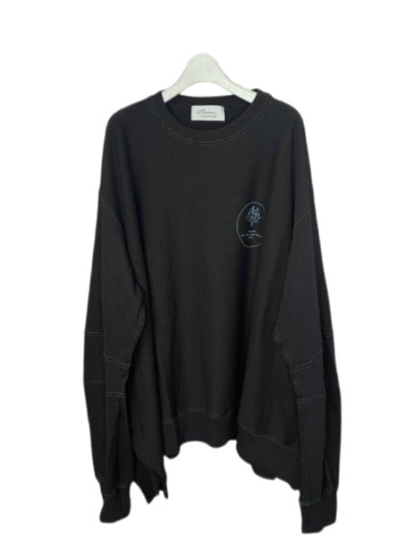 画像1: 【2月28日まで期間限定40%OFF】Azuma GHOST CLOTH SWEATSHIRT BLACK (1)