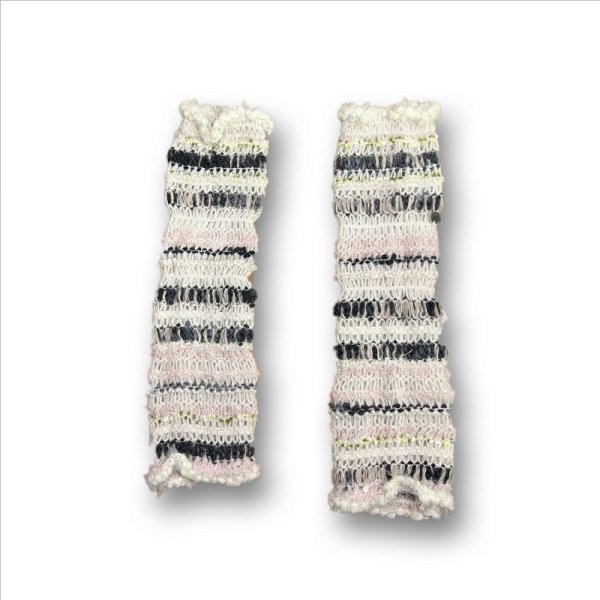 画像1: rurumu: weave yarn arm warmers ivory (1)