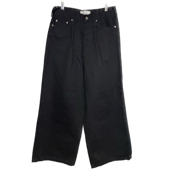 画像1: 【2月28日まで期間限定40%OFF】Azuma KURT'S WIDE JEANS (ONE WASH) BLACK (1)