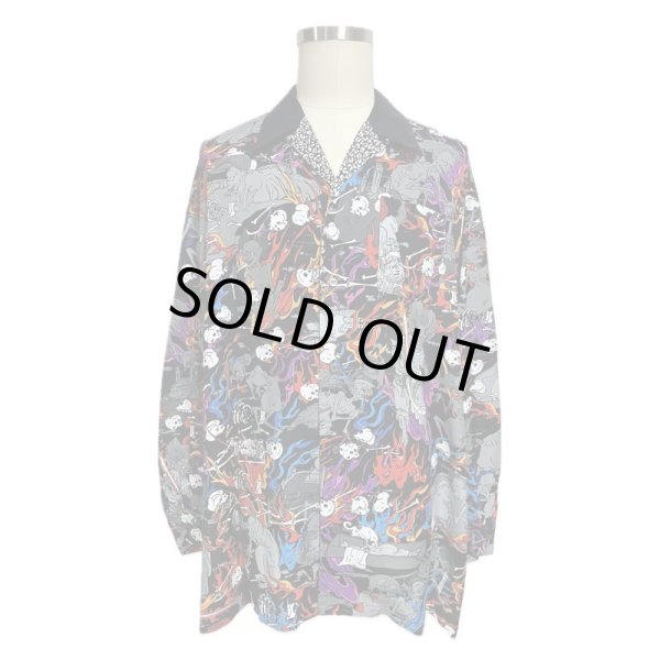 画像1: 【2月28日まで期間限定40%OFF】KIDILL 24SS　KL805 OVERSIZE HAWAIIAN SHIRT　HUNGRY GHOST (1)