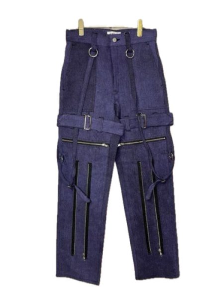 画像1: 【2月28日まで期間限定40%OFF】KIDILL KL772 ZIP DENIM PANTS CHEMICAL WASH PURPLE CHEMICAL (1)