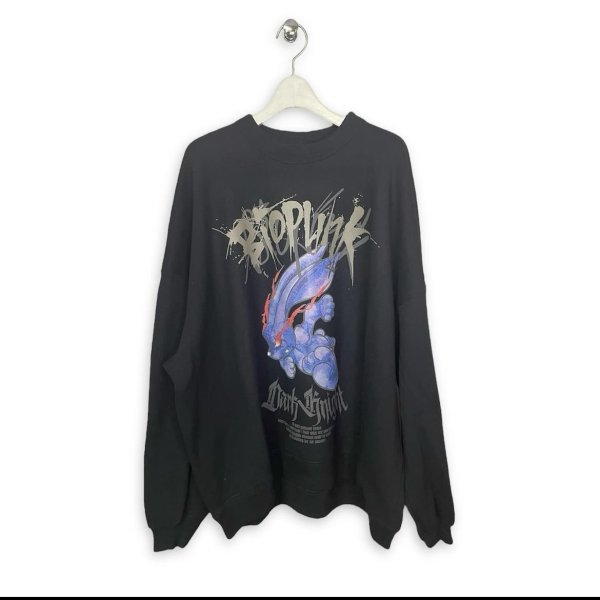 画像1: 【2月28日まで期間限定30%OFF】beauty:beast　DARK KNIGHT CREWNECK SWEAT SHIRT　BLACK (1)