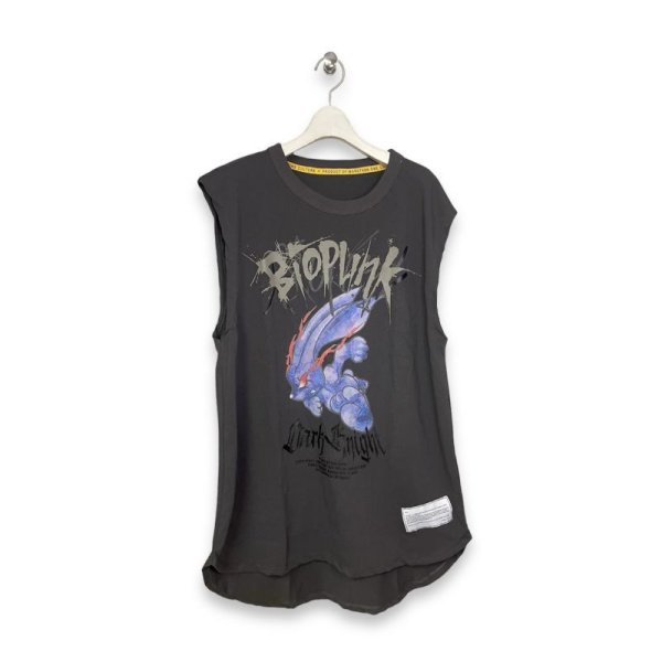 画像1: beauty:beast　DARK KNIGHT SLEEVE-LESS TEE　D.GRAY (1)