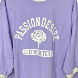 画像2: el conductorH　PD24MC01 OVERSIZED TRIM T-SHIRT 'ROSE　LAVENDER