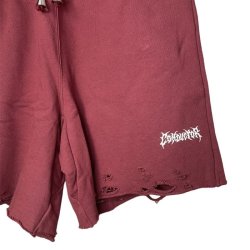 画像2: el conductorH　PD24MP01 COTTON DESTROYED SHORTS　MAROON