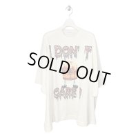 TENDER PERSON　REBIRTH TEE "I don't care"　OFF WHITE