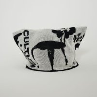 BODYSONG.　BS249704 PATCHWORK KNITTED CAP　WHITE