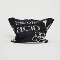 BODYSONG.　BS249704 PATCHWORK KNITTED CAP　BLACK