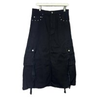 el conductorH　PD24AP02 SWITCHING DENIM CARGO SKIRT BK