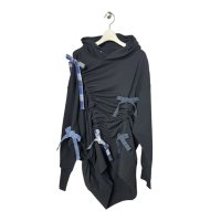 BASEMARK　24BF17 REMAKE RIBBON HOODIE　BLACK