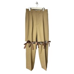 画像1: BASEMARK　24BF13 WOOL RIBBON PANTS　BEIGE