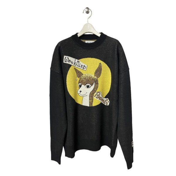 画像1: 【2月28日まで期間限定30%OFF】KIDILL 24AW　KL914 WHO KILLED BAMBI PULLOVER　BLACK (1)