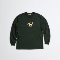 SAVE SHOCK　ANGRY CAT LS T　DARK GREEN