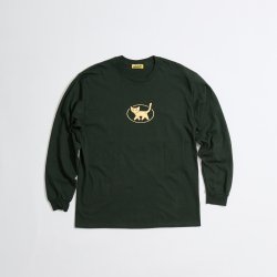 画像1: SAVE SHOCK　ANGRY CAT LS T　DARK GREEN