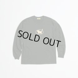 画像1: 【1月15日まで会員様限定20%OFF】SAVE SHOCK　ANGRY CAT LS T　DARK GREEN