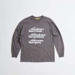 画像1: SAVE SHOCK　FAVORITE FOODS LS T　CHARCOAL