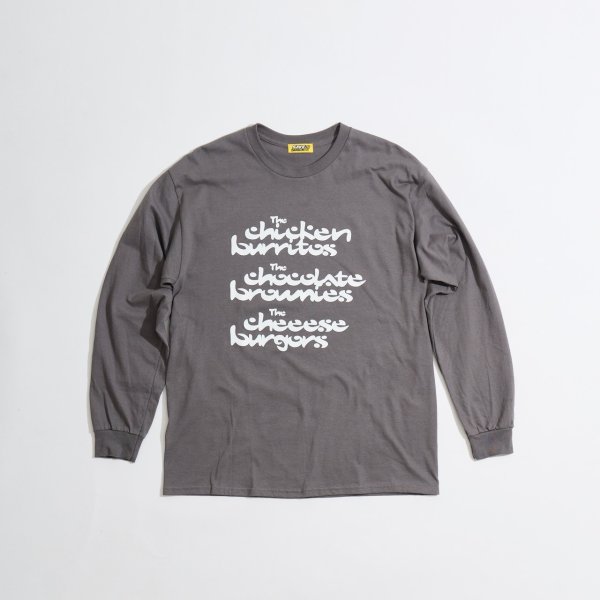 画像1: 【2月28日まで期間限定20%OFF】SAVE SHOCK　FAVORITE FOODS LS T　CHARCOAL (1)