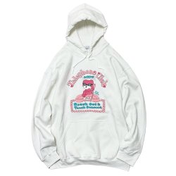 画像1: LABRAT　× foxy illustrations "Telephone Club" Hoodie　white