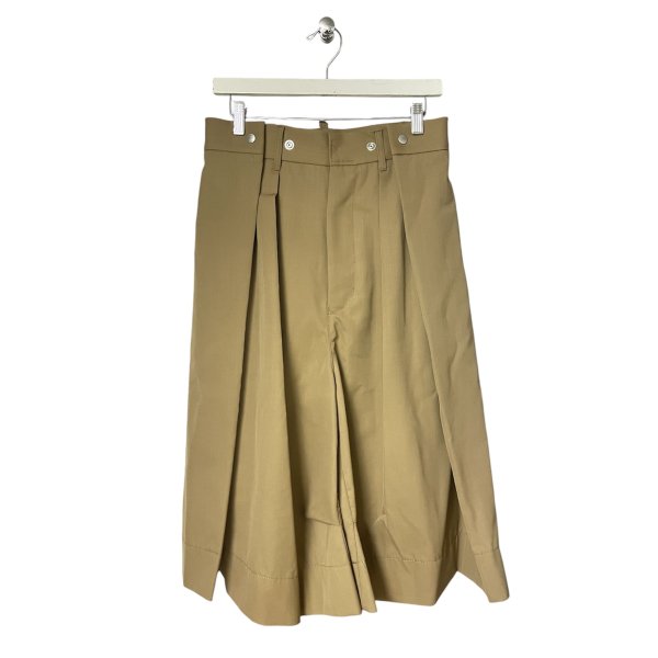 画像1: 【2月28日まで期間限定30%OFF】BASEMARK　WOOL HALF TUCKED PANTS　BEIGE (1)