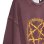 画像3: el conductorH　PD24AC04 PIGMENT DYE COTTON CREWNECK SWEATER 'PENTAGRAM　MAROON (3)