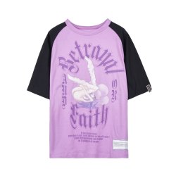 画像1: beauty:beast　bb-32101 S/S TEE (PRIMO)　BLACK×PURPLE