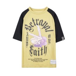 画像1: beauty:beast　bb-32101 S/S TEE (PRIMO)　BLACK×YELLOW