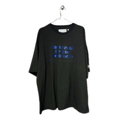 画像1: el conductorH GLITTER PRINT T-SHIRT 'NEWHELL BK