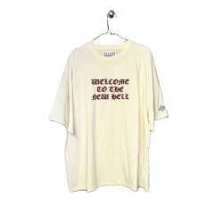 画像1: el conductorH GLITTER PRINT T-SHIRT 'NEWHELL WHT