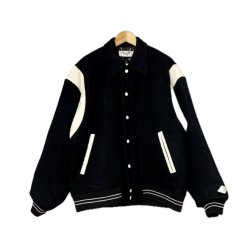 画像1: el conductorH MELTON PEAL PIPING VARSITY JKT BK