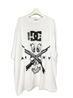 画像1: KIDILL 23AW KL762 SHORT SI FEVE WIDE TEE COLLAB WITH DC SHOES ANARCHY／WHITE