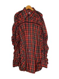 KIDILL 23SS KL693 GATHERED SHIRT RED CHECK