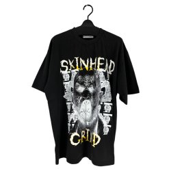 画像1: 【予約発売（2025年2月入荷予定）】KIDILL 25SS　KL958 SKINHEAD T-SHIRT HARD WASH ARTWORK BY OHIANA　WASHED BLACK