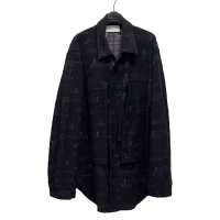 【予約発売（2025年3月入荷予定）】Azuma.　25SH-SH-02 CRAST JACQUARD HELI CREW SHIRT　BLACK