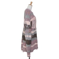 画像2: rurumu: 24AW rrm24AW-KN04 ribbon embroidery damaged mohair sweater　smoky pink