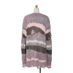 画像3: rurumu: 24AW rrm24AW-KN04 ribbon embroidery damaged mohair sweater　smoky pink