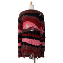 画像3: rurumu: 24AW rrm24AW-KN04 ribbon embroidery damaged mohair sweater　red