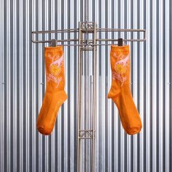 画像1: 【予約発売（2025年2月〜4月入荷予定）】FlexibleVisual SPCE™ 25SS　FVS32 Basic Socks O1 (SPCE)　ORANGE