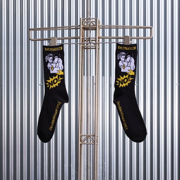 画像1: 【予約発売（2025年2月〜4月入荷予定）】FlexibleVisual SPCE™ 25SS　FVS30 Basic Socks B1 (NO!)　BLACK (1)