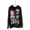 画像1: emary　Damaged Luv bite hoodie　BLACK WHITE (1)