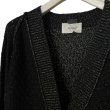 画像2: 【2月28日まで期間限定20%OFF】blank　BURNT DAMAGED LAME CARDIGAN 　BLACK (2)