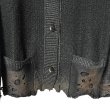 画像3: 【2月28日まで期間限定20%OFF】blank　BURNT DAMAGED LAME CARDIGAN 　BLACK (3)